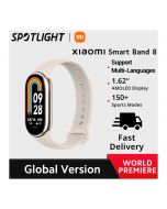 Global Version Xiaomi Smart Band 8 Blood Oxygen Monitor 1.62 Inches AMOLED Screen 16 Days Battery Life (Gold) - On Installment