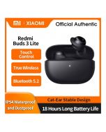 Xiaomi Redmi Buds 3 Lite Earphone Bluetooth 5.2 TWS True Headset 18 Hours Battery Life Buds 3 Youth Edition Wireless Headphone (BLACK)  - ON INSTALLMENT