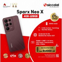 Sparx Neo X 4GB-128GB | 1 Year Warranty | PTA Approved | Monthly Installment By Siccotel Upto 12 Months