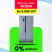 Dawlance 600 Side By Side Inverter Inox Refrigerator 20 Cubic Feet With Official Warranty Upto 12 Months Installment At 0% markup