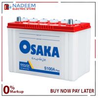 OSAKA S100A PLUS LEAD ACID BATTERY 11 PLATES 72 AH 6 Month Brand Warranty Without Acid INSATLLMENT