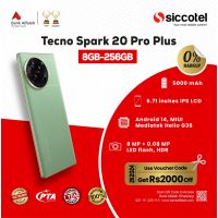 Tecno Spark 20 Pro Plus 8GB-256GB | 1 Year Warranty | PTA Approved | Monthly Installment By Siccotel Upto 12 Months