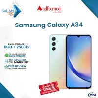 Samsung A34 8GB RAM 256GB Storage On Easy Installments with 1 Year Brand Warranty & PTA Approved by SALAMTEC & BEST PRICES