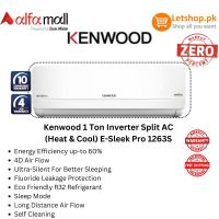 Kenwood 1 Ton Inverter Split AC (Heat & Cool) E-Sleek Pro 1263S | On Installments | With Free Delivery 