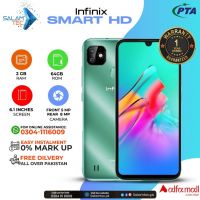 Infinix Smart HD 2gb 64gb On Easy Installments (12 Months) with 1 Year Brand Warranty & PTA Approved With Free Gift by SALAMTEC & BEST PRICES