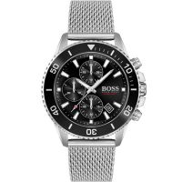 Hugo Boss Men’s Quartz Silver Stainless Steel Black Dial 45mm Watch 1513904 On 12 Months Installments At 0% Markup