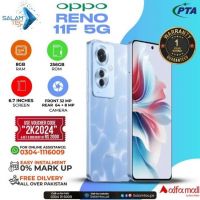 Oppo Reno 11F 5G 8gb 256gb On Easy Installments (12 Months) with 1 Year Brand Warranty & PTA Approved With Free Gift by SALAMTEC & BEST PRICES