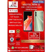 VGOTEL NEW 22 (4GB+3GB EXTENDED RAM & 128GB ROM) On Easy Monthly Installments By ALI's Mobile