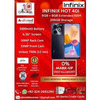 INFINIX HOT 40i (8GB+8GB EXTENDED RAM & 256GB ROM) On Easy Monthly Installments By ALI's Mobile
