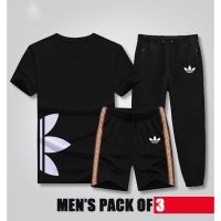 Pack of 3 Black Stylish Printed Set for Men
