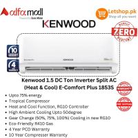 Kenwood 1.5 Ton DC Inverter Split AC (Heat & Cool) E-Comfort Plus 1853S | On Installments | With Free Delivery