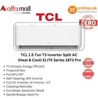 TCL 1.5 Ton T3 Inverter Split AC  (Heat & Cool) ELITE Series 18T3 Pro | On Installments | With Free AC Installments