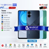 Tecno Camon 19 Neo (6GB RAM 128GB Storage) PTA Approved | Easy Monthly Installment - The Original Bro - With Free Gift (Unbranded Handsfree)