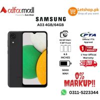 Samsung Galaxy Mobile A03  (4GB RAM 64GB ROM) | On Instalments