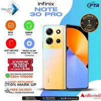 Infinix Note 30 Pro 8gb,256gb On Easy Installments (12 Months) with 1 Year Brand Warranty & PTA Approved With Free Gift by SALAMTEC & BEST PRICES