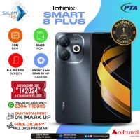 Infinix Smart 8 Plus 4gb 64gb on Easy installment with Official Warranty and Same Day Delivery In Karachi Only SALAMTEC BEST PRICES