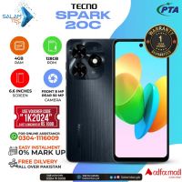 Tecno Spark 20C 4gb 128gb On Easy Installments (12 Months) with 1 Year Brand Warranty & PTA Approved With Free Gift by SALAMTEC & BEST PRICES