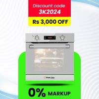 Glam Gas Black Forest Silver Gas+Electric Built In Oven With Official Warranty Upto 12 Months Installment At 0% markup