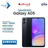 Samsung Galaxy A05 4GB RAM 128GB Storage On Easy Installments 12 Months with 1 Year Brand Warranty & PTA Approved With Free Gift by SALAMTEC & BEST PRICES