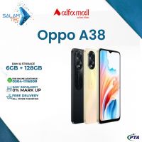 Oppo A38 6GB RAM 128GB Storage On Easy Installments (12 Months) with 1 Year Brand Warranty & PTA Approved With Free Gift by SALAMTEC & BEST PRICES