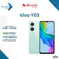 Vivo Y03 4GB RAM 64GB Storage On Easy Installments (Upto 12 Months) with 1 Year Brand Warranty & PTA Approved by SALAMTEC & BEST PRICES