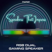 FASTER G2000 RGB LIGHTING DUAL GAMING WIRELESS SPEAKER BLUETOOTH 10W - SPEAKER FOR PC - BLUETOOTH SPEAKER - ON INSTALLMENT