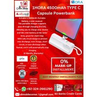 1HORA 4500mAh TYPE C Capsule Powerbank GAR262B On Easy Monthly Installments By ALI's Mobile