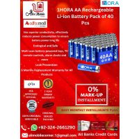 1HORA AA Rechargeable Li-ion Battery Pack of 40 Pcs GAR132-800 On Easy Monthly Installments By ALI's Mobile