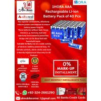 1HORA AAA Rechargeable Li-ion Battery Pack of 40 Pcs GAR131-800 On Easy Monthly Installments By ALI's Mobile