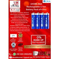 1HORA AAA Rechargeable Li-ion Battery Pack of 4 Pcs On Easy Monthly Installments By ALI's Mobile