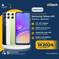 Samsung A05 6GB-128GB | 1 Year Warranty | PTA Approved | Monthly Installments By ALLTECH Upto 12 Months