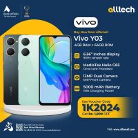 Vivo Y03 4GB-64GB | 1 Year Warranty | PTA Approved | Monthly Installments By ALLTECH Upto 12 Months
