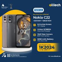 Nokia C22 4GB-128GB | 1 Year Warranty | PTA Approved | Monthly Installments By ALLTECH Upto 12 Months