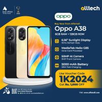 Oppo A38 6GB-128GB | 1 Year Warranty | PTA Approved | Monthly Installments By ALLTECH Upto 12 Months