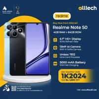 Realme Note 50 4GB-64GB | PTA Approved | 2 Year Warranty | Monthly Installments By ALLTECH upto 12 Months