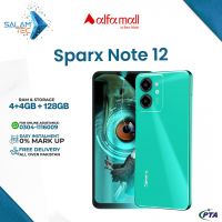 Sparx Note 12 4+4GB RAM 128GB Storage On Easy Installments with 1 Year Brand Warranty & PTA Approved by SALAMTEC & BEST PRICES