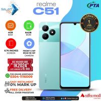 Realme C51 4gb 64gb On Easy Installments (12 Months) with 1 Year Brand Warranty & PTA Approved With Free Gift by SALAMTEC & BEST PRICES