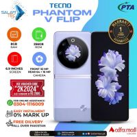 Tecno Phantom V Flip 8gb 256gb On Easy Installments (12 Months) with 1 Year Brand Warranty & PTA Approved With Free Gift by SALAMTEC & BEST PRICES