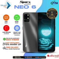 SparX Neo 6 3GB 32Gb On Easy Installments (12 Months) with 1 Year Brand Warranty & PTA Approved With Free Gift by SALAMTEC & BEST PRICES