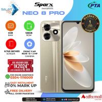 SparX Neo 8 Pro 4GB 128Gb On Easy Installments (12 Months) with 1 Year Brand Warranty & PTA Approved With Free Gift by SALAMTEC & BEST PRICES