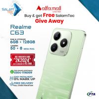 Realme C63 (6GB|128GB) 45W Fastest Charging Mobile by SalamTec with 1 Year Brand Warranty & PTA Approved with Giveaways by SALAMTEC & BEST PRICES