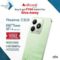 Realme C63 8gb 128gb On Easy Installments (Upto 12 Months) with 1 Year Brand Warranty & PTA Approved with Giveaways by SALAMTEC & BEST PRICES