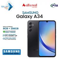 Samsung Galaxy A34 8GB RAM 256GB Storage On Easy Installments (12 Months) with 1 Year Brand Warranty & PTA Approved With Free Gift by SALAMTEC & BEST PRICES