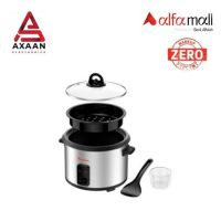 Moulinex Easy Cook Rice Cooker With Steam Basket, 1.8 Liter, 700 Watt, Silver / Black - MK123D10 ON INSTALLMENTS