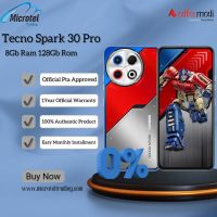 Tecno Spark 30 Pro 8+8-128Gb Prime Colour Official Pta Approved 1Year Official Warranty_On Installment