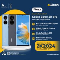 Sparx Edge 20 Pro 8GB-256GB | 1 Year Warranty | PTA Approved | Monthly Installments By ALLTECH Upto 12 Months