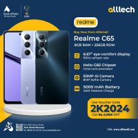 Realme C65 8GB-256GB | 1 Year Warranty | PTA Approved | Monthly Installments By ALLTECH Upto 12 Months
