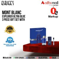 Mont Blanc Explorer Ultra Blue 3 Piece Gift Set With | Available On Installment | ESAJEE'S