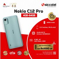 Nokia C12 Pro 4GB-64GB | 1 Year Warranty | PTA Approved | Monthly Installment By Siccotel Upto 12 Months