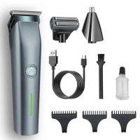 Kemei KM-1258 3 in 1 Grooming Kit with Shaver Trimmer and Nose Trimmer - Lithium Batteries